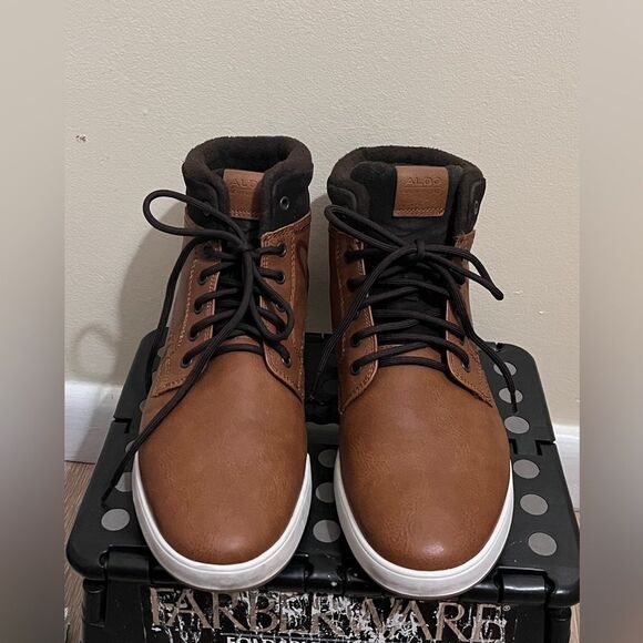 Aldo Brown Cognac High Top Sneakers Size 9.5 main image 13